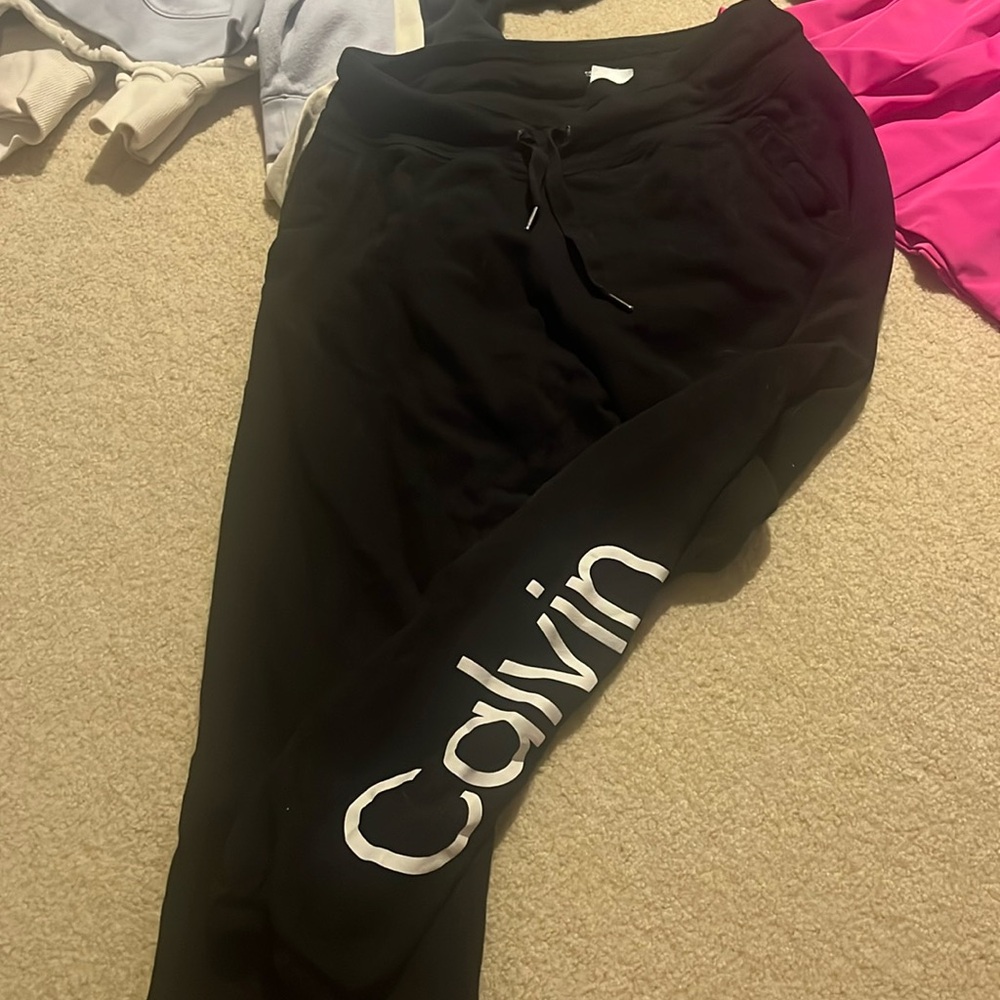 Calvin Klein sweatpants, black, size Small